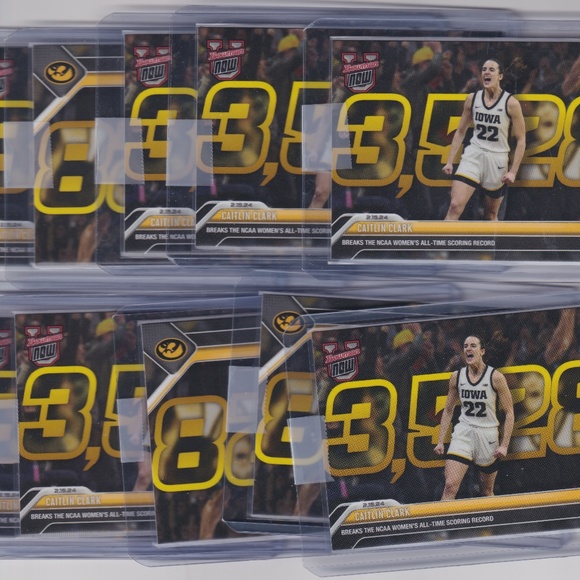 Investor Lot of 10-2023-24 Topps Now Bowman U #49 Caitlin Clark All-Time Scoring